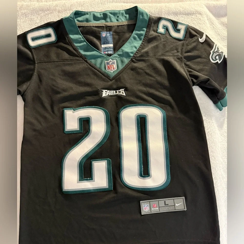 Nike kids Philadelphia Eagles black embroidered jersey of legend Brian Dawkins